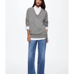 Mango V-Neck Cashmere Sweater -Mango popular store mango 8460 5717726 6