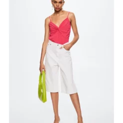 Mango Ruched-Texture Top -Mango popular store mango 8462 1369026 5