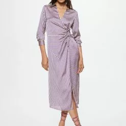 Mango Striped Satin Dress -Mango popular store mango 8469 7603426 4