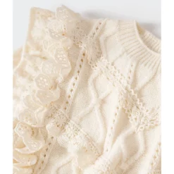 Mango Frilled Openwork Sweater -Mango popular store mango 8476 9148526 4