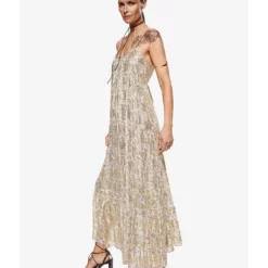 Mango Lurex Floral Dress