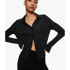 Mango Shirt With Slit Sleeves