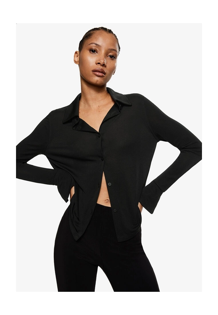 Mango Shirt With Slit Sleeves 3 Mango Shirt With Slit Sleeves