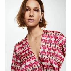 Mango Print Wrap Dress -Mango popular store mango 8569 9361626 3