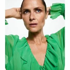 Mango Textured Ruffled Dress -Mango popular store mango 8592 2992426 3