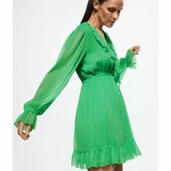 Mango Textured Ruffled Dress -Mango popular store mango 8592 2992426 4