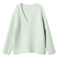 Mango V-Neck Knit Sweater -Mango popular store mango 8596 0057636 6