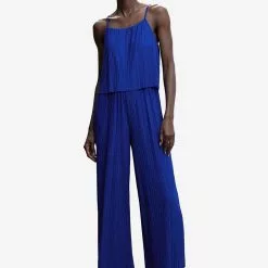 Mango Plisse Jumpsuit