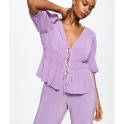 Mango Pleated Blouse With Ruffles 11 Mango Pleated Blouse With Ruffles -Mango popular store mango 8614 7548326 2