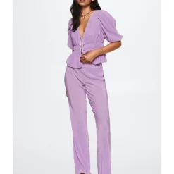 Mango Pleated Blouse With Ruffles 14 Mango Pleated Blouse With Ruffles -Mango popular store mango 8614 7548326 5