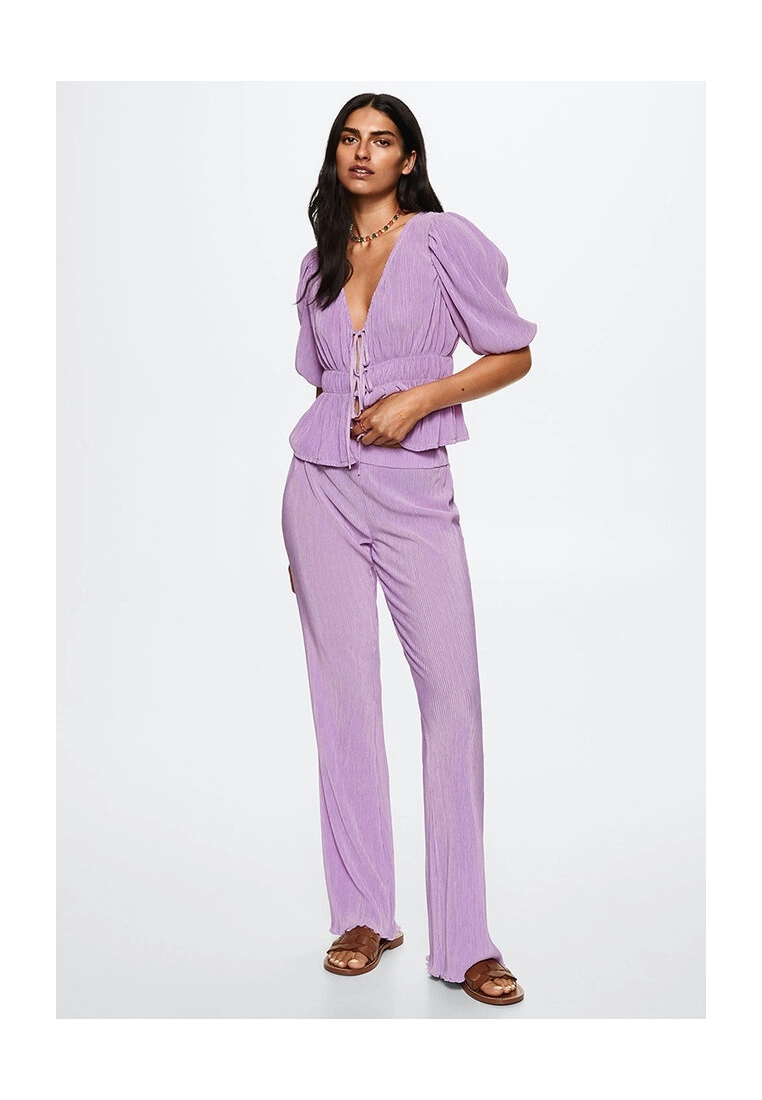 Mango Pleated Blouse With Ruffles 7 Mango Pleated Blouse With Ruffles - Image 5