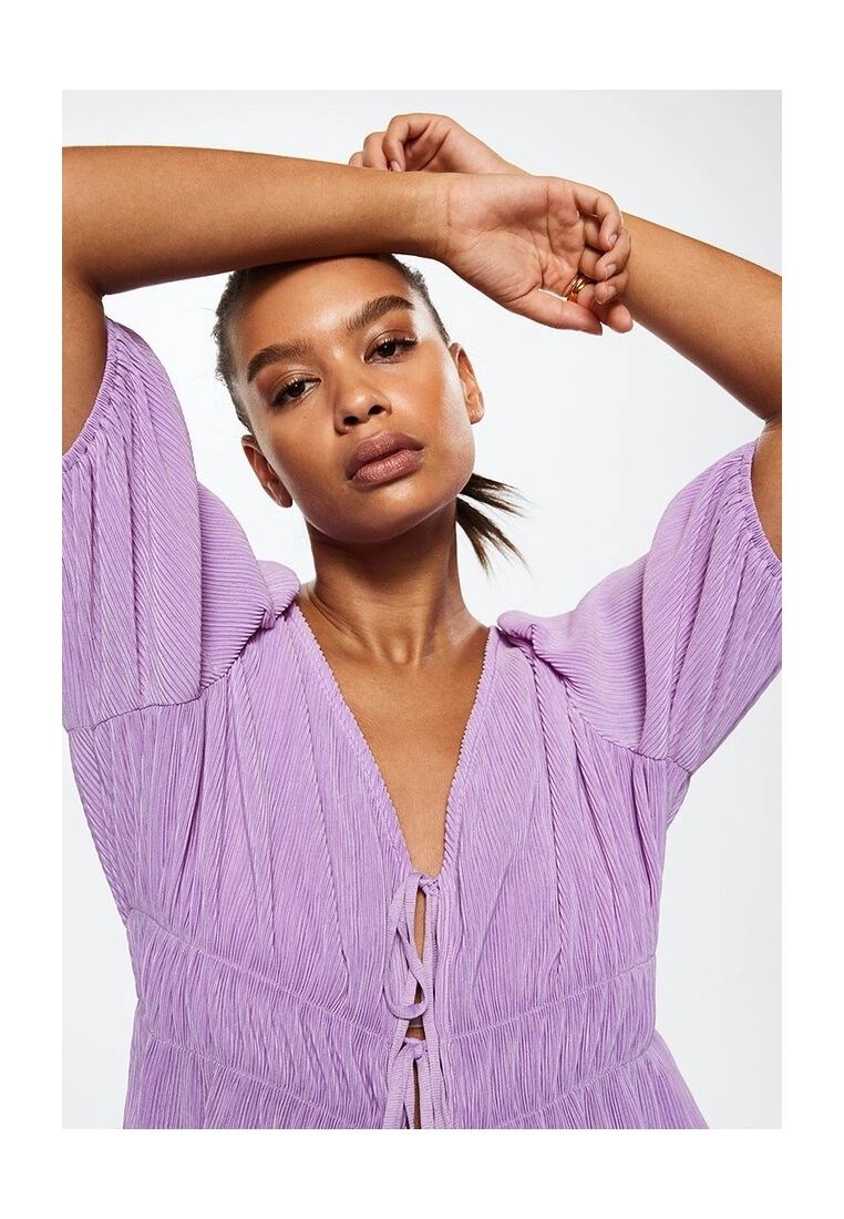 Mango Pleated Blouse With Ruffles 8 Mango Pleated Blouse With Ruffles - Image 6