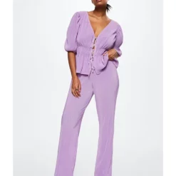 Mango Pleated Blouse With Ruffles 16 Mango Pleated Blouse With Ruffles -Mango popular store mango 8615 7548326 7