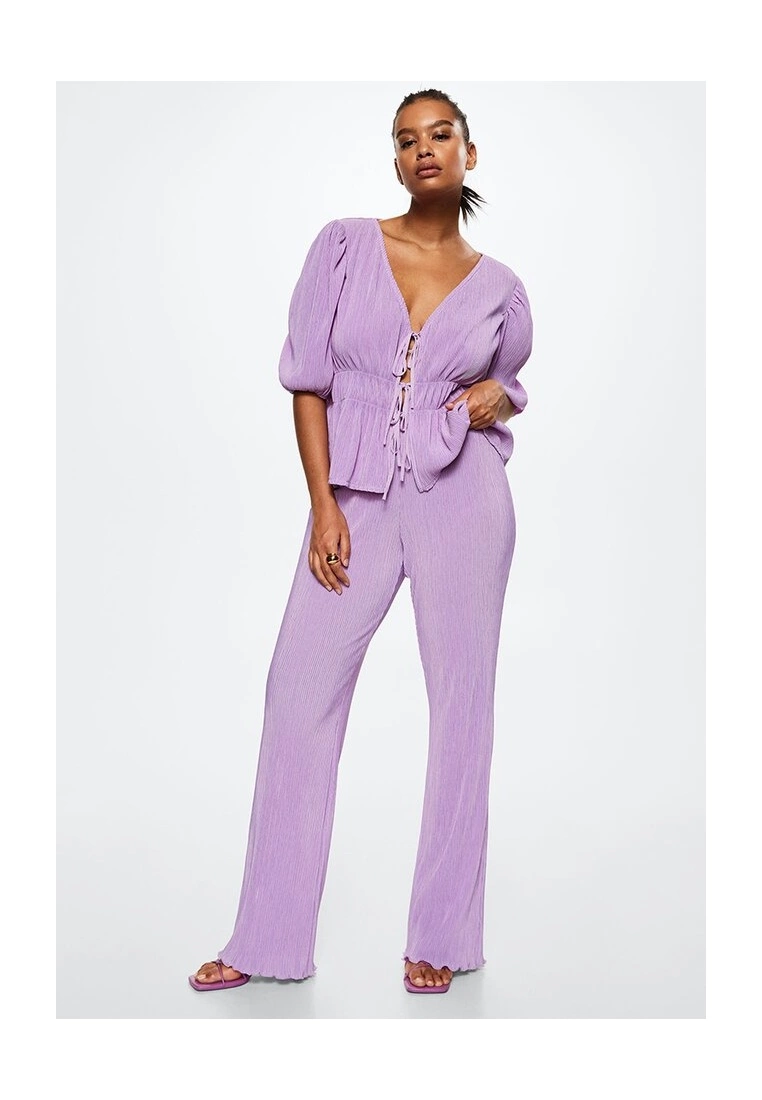 Mango Pleated Blouse With Ruffles 9 Mango Pleated Blouse With Ruffles - Image 7