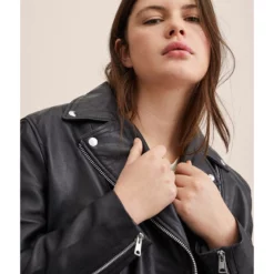Mango Leather Biker Jacket -Mango popular store mango 8622 3238326 7