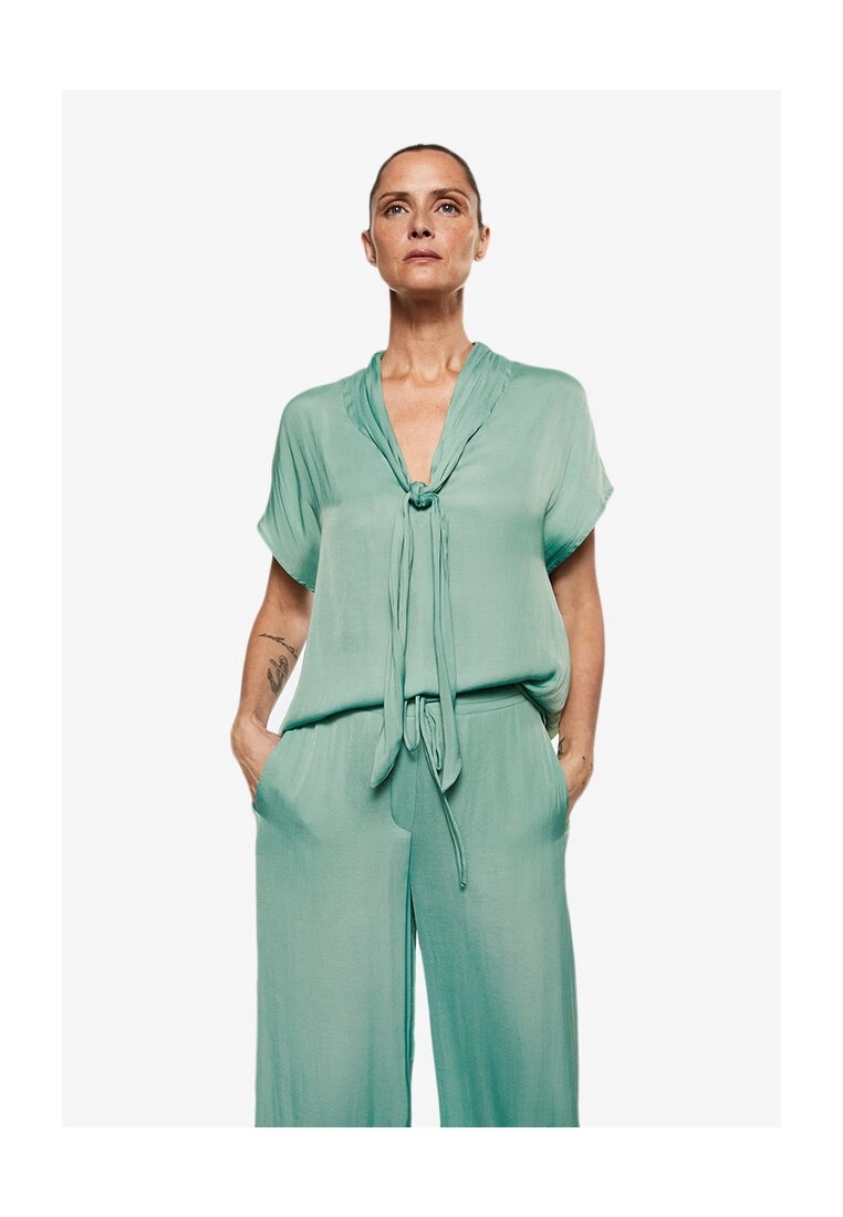 Mango Bow Satin Blouse 3 Mango Bow Satin Blouse