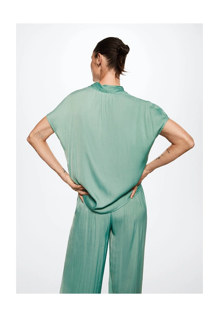 Mango Bow Satin Blouse 4 Mango Bow Satin Blouse - Image 2