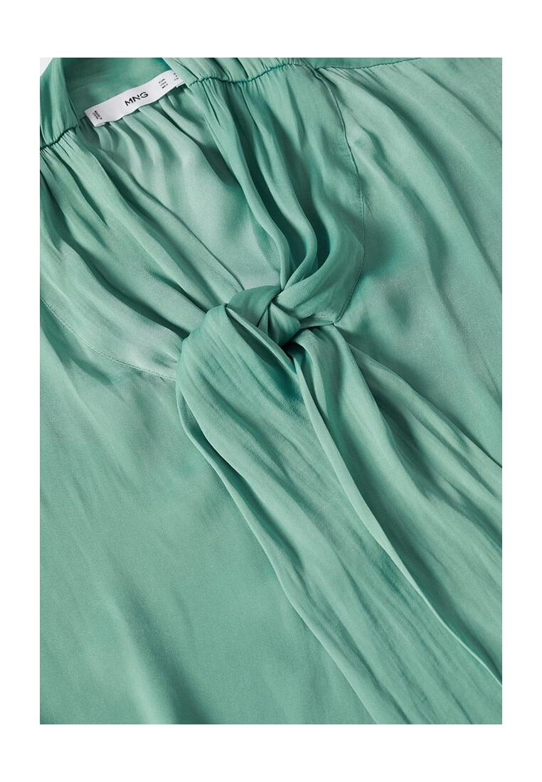 Mango Bow Satin Blouse 8 Mango Bow Satin Blouse - Image 6