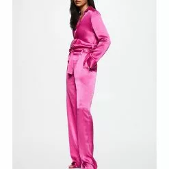 Mango Bow Satin Trousers -Mango popular store mango 8639 4548326 5