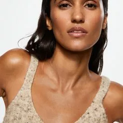 Mango Marbled Ribbed Knitted Top -Mango popular store mango 8651 4252536 3