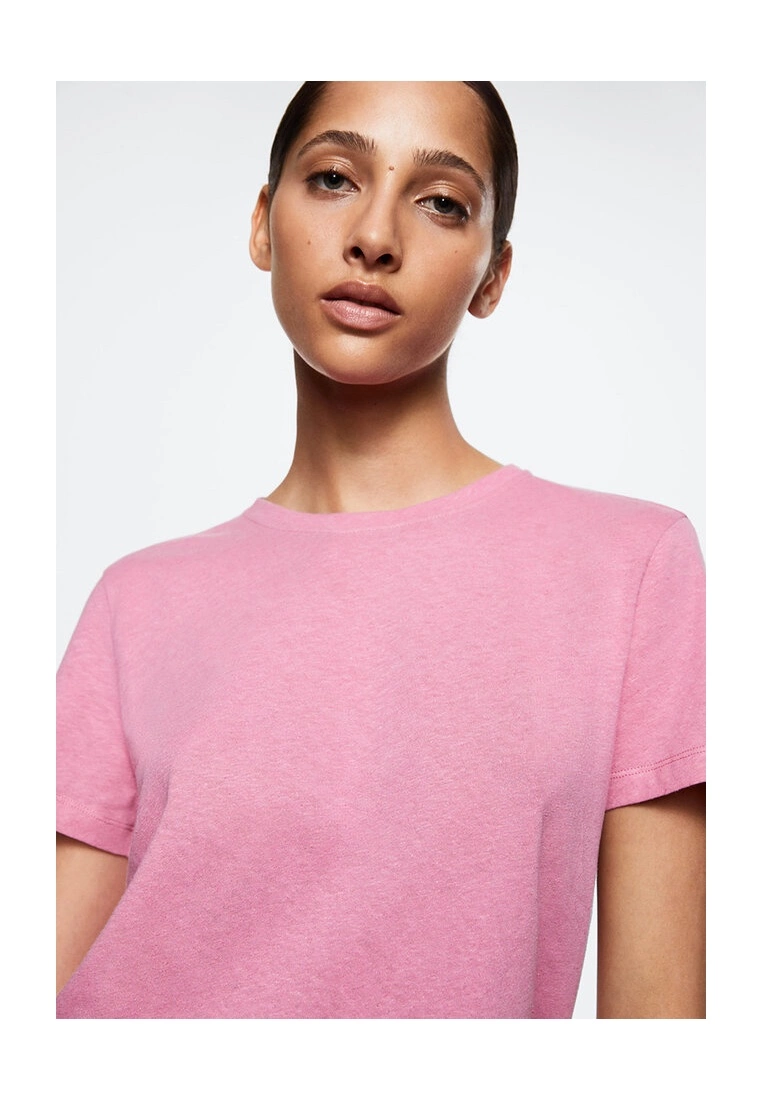 Mango Cotton Linen-Blend T-Shirt 5 Mango Cotton Linen-Blend T-Shirt - Image 3