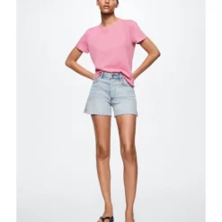 Mango Cotton Linen-Blend T-Shirt 10 Mango Cotton Linen-Blend T-Shirt -Mango popular store mango 8666 1503426 4