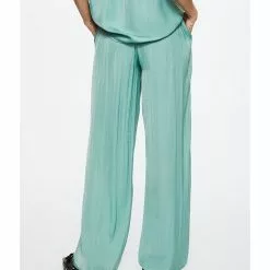 Mango Satin-Finish Elastic Waist Trousers -Mango popular store mango 8670 3592426 2