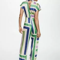 Mango Satin Stripes Jumpsuit -Mango popular store mango 8916 6592426 3