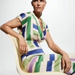 Mango Satin Stripes Jumpsuit -Mango popular store mango 8918 6592426 5