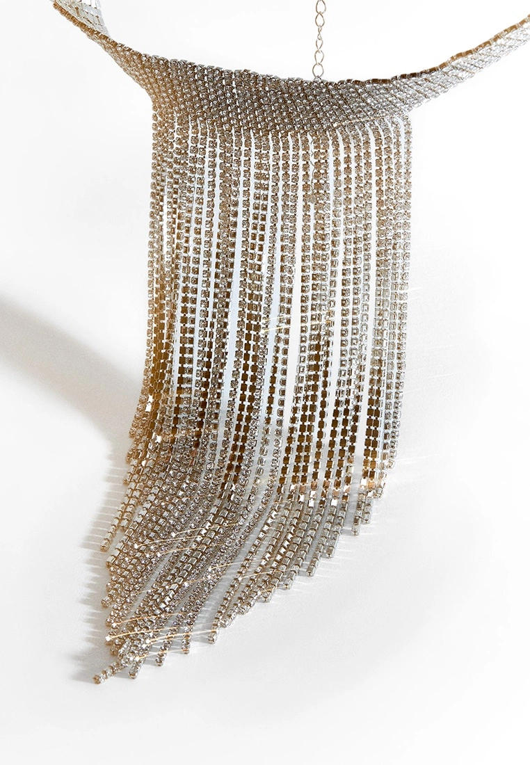 Mango Cascade Crystals Choker Necklace 5 Mango Cascade Crystals Choker Necklace - Image 3