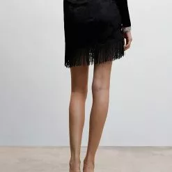 Mango Fringed Jacquard Skirt 9 Mango Fringed Jacquard Skirt -Mango popular store mango 9014 2157636 2