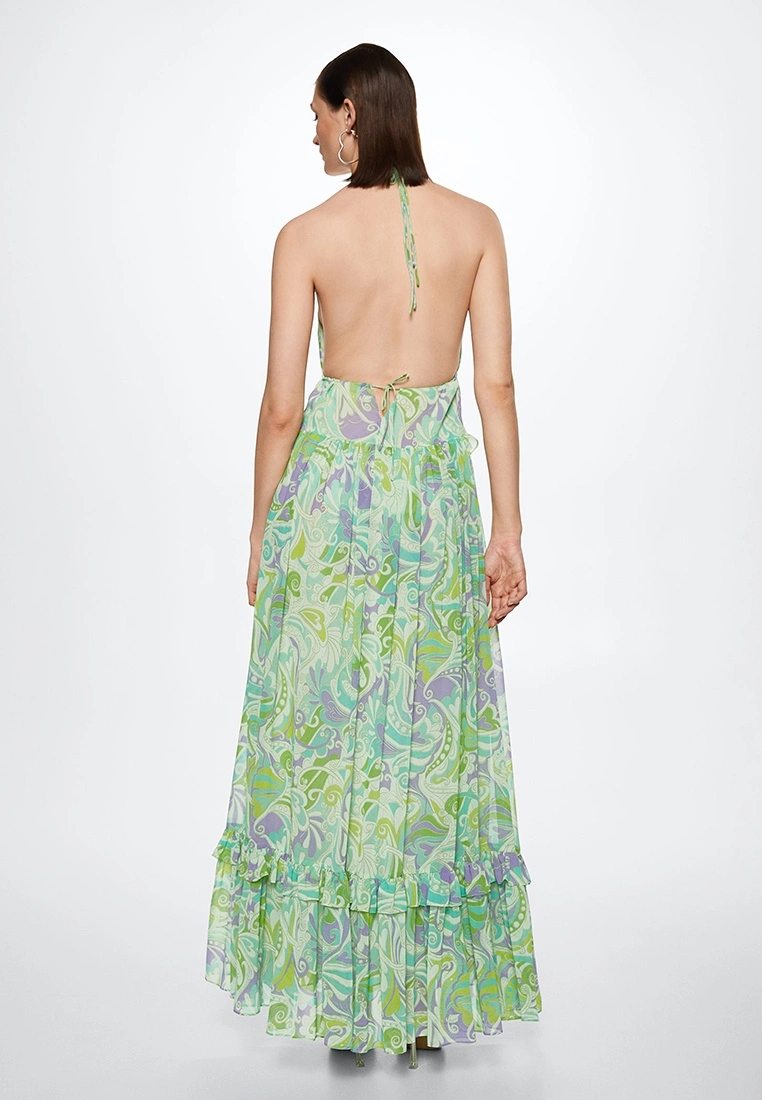 Mango Open Back Printed Dress 4 Mango Open Back Printed Dress - Image 2