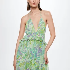 Mango Open Back Printed Dress 11 Mango Open Back Printed Dress -Mango popular store mango 9057 7346336 3