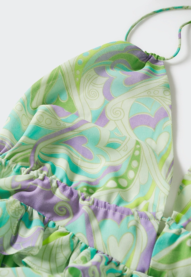 Mango Open Back Printed Dress 8 Mango Open Back Printed Dress - Image 6