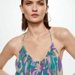 Mango Open Back Printed Dress -Mango popular store mango 9060 5646336 5