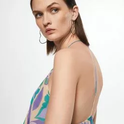 Mango Open Back Printed Dress -Mango popular store mango 9060 5646336 6