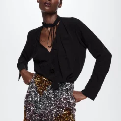 Mango Sequin Mini Skirt -Mango popular store mango 9061 8582436 4