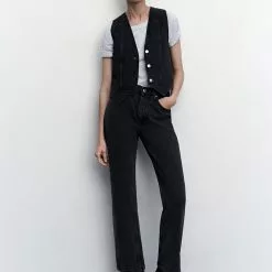 Mango Denim Vest With Decorative Stitching 15 Mango Denim Vest With Decorative Stitching -Mango popular store mango 9076 3267636 6