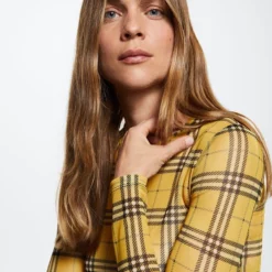 Mango Check T-Shirt -Mango popular store mango 9077 4826336 3