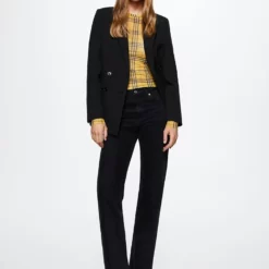 Mango Check T-Shirt -Mango popular store mango 9078 4826336 5