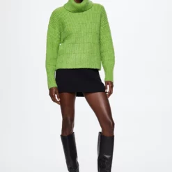 Mango Rolled Neck Cable Sweater -Mango popular store mango 9085 0816336 5