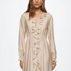 Mango Ruffle Gown -Mango popular store mango 9088 9958136 3