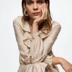 Mango Ruffle Gown -Mango popular store mango 9088 9958136 4