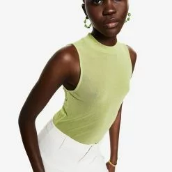 Mango Knit Semi-Transparent Top