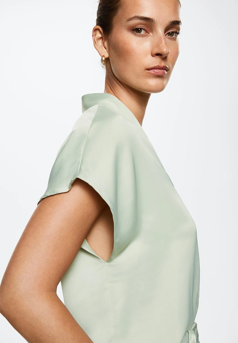 Mango Satin Blouse 6 Mango Satin Blouse - Image 4