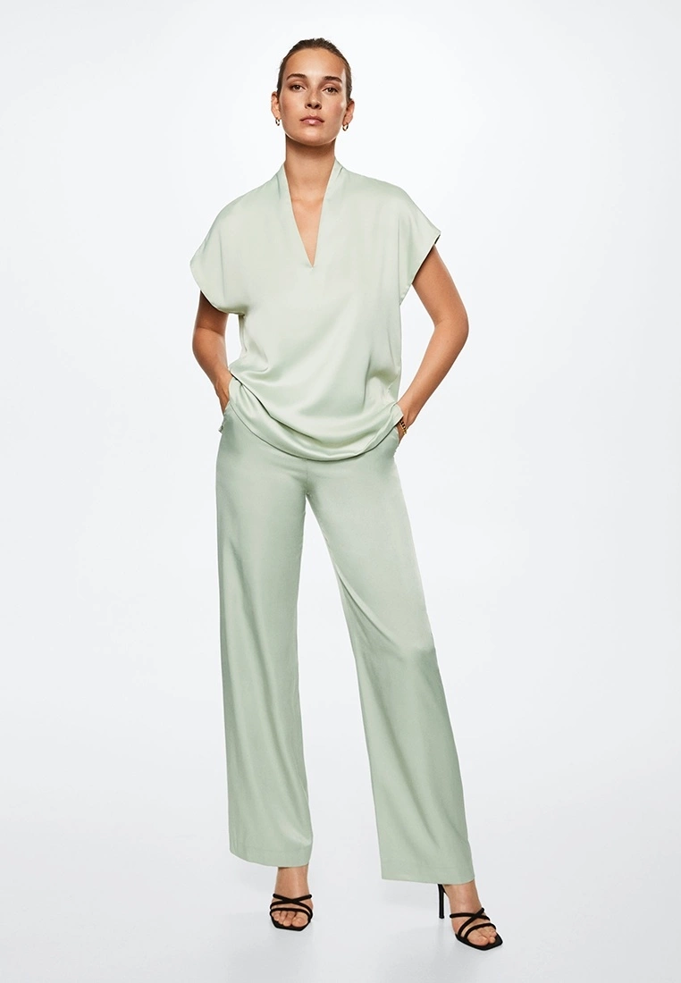 Mango Satin Blouse 7 Mango Satin Blouse - Image 5