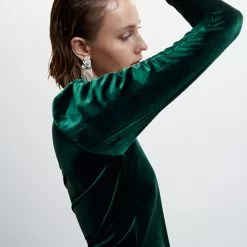 Mango Asymmetrical Velvet Top -Mango popular store mango 9113 6226336 2