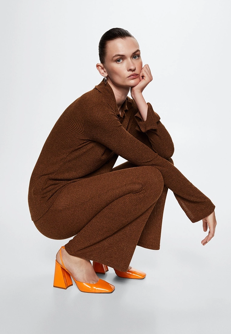 Mango Ribbed Flare Trousers 7 Mango Ribbed Flare Trousers - Image 5