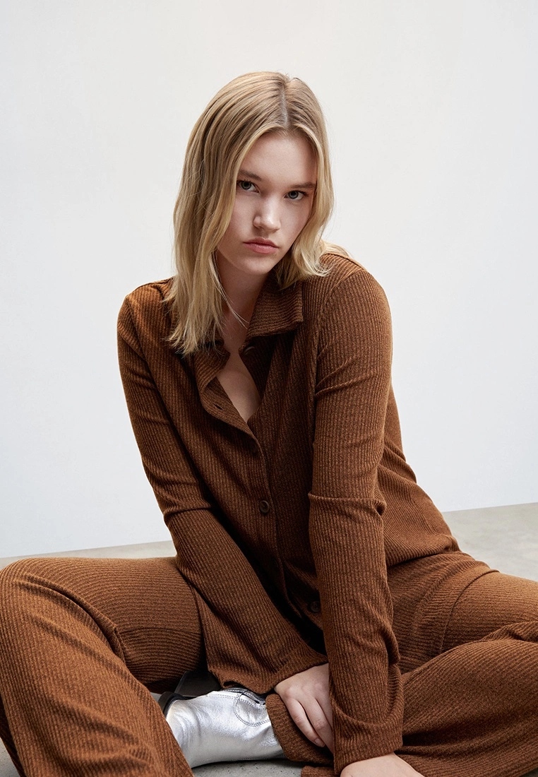 Mango Ribbed Flare Trousers 9 Mango Ribbed Flare Trousers - Image 7