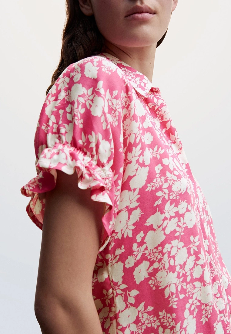 Mango Flowers Printed Shirt 5 Mango Flowers Printed Shirt - Image 3